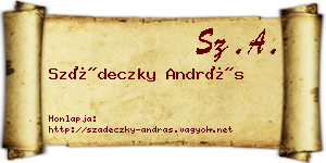 Szádeczky András névjegykártya